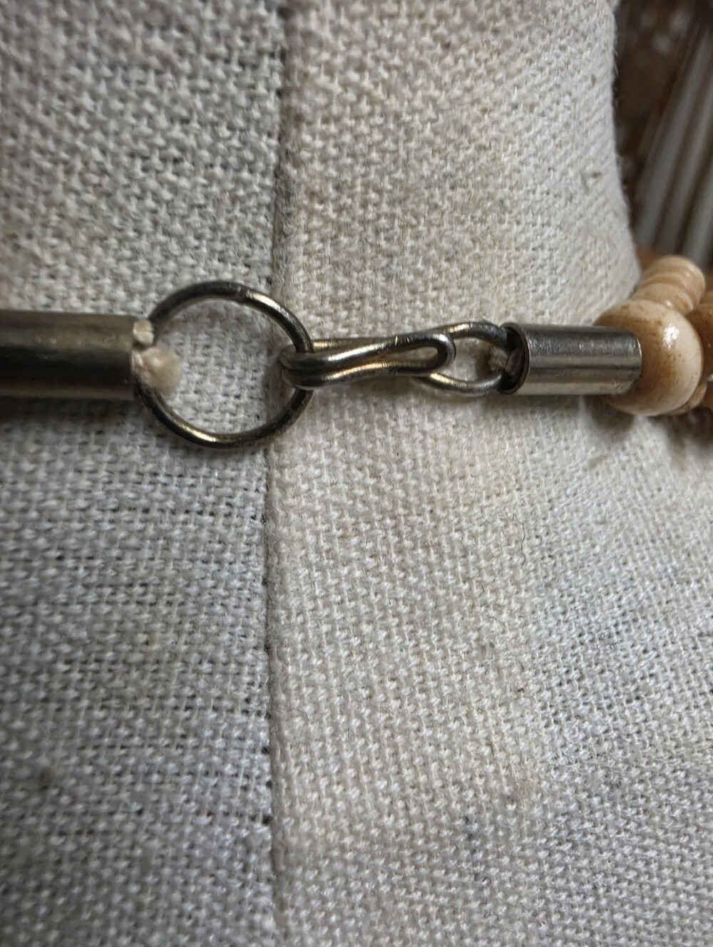 Vintage Hand-Carved Ox Bone 4 Strand Ethnic Boho Statement Necklace - Picture 2 of 8